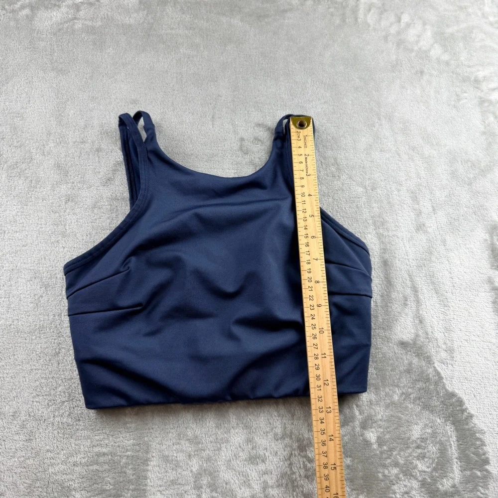 JoyLab Navy Blue High Neck Sports Bra Women's S Workout Yoga Activewear Tank Top